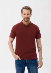 Koszulka polo O-VOLVI. Czerwone koszulki polo sportowe Volcano, l, bez wzorów, z bawełny, bez kołnierzyka, bez ramiączek. Za 109.99 zł.