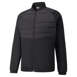 Kurtka Puma teamLIGA Hybrid. Czarne kurtki Puma, m, bez wzorów, bez kaptura. Za 416.00 zł.