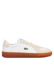 Lacoste Sneakersy Baseshot Pro 51SMA0077 Biały. Białe buty sportowe casual LACOSTE, bez wzorów, ze skóry, bez zapięcia. Za 559.99 zł.