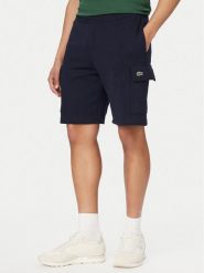 Lacoste Szorty sportowe GH9743 Granatowy Regular Fit. Niebieskie krótkie spodenki sportowe LACOSTE, m, bez wzorów, z bawełny. Za 399.99 zł.