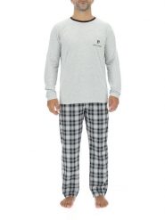 Pierre Cardin Piżama w kolorze szaro-czarnym rozmiar: M. Czarne piżamy Pierre Cardin, m, bez wzorów, bez ramiączek. Za 65.99 zł.