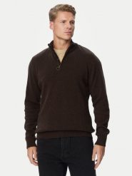 Barbour Sweter Holden MKN0837BR17 Brązowy ciemny Regular Fit. Brązowe swetry rozpinane Barbour, l, bez wzorów, z wełny, bez kołnierzyka, bez ramiączek. Za 769.99 zł.