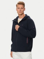Tommy Hilfiger Kurtka przejściowa MW0MW37116 Granatowy Regular Fit. Niebieskie kurtki Tommy Hilfiger, m, bez wzorów, z syntetyku, bez kaptura. Za 619.99 zł.