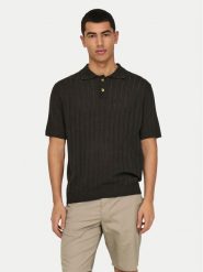 Only & Sons Polo Kent 22033463 Brązowy Regular Fit. Brązowe koszulki polo Only & Sons, m, bez wzorów, z syntetyku, bez kołnierzyka, bez ramiączek. Za 79.99 zł.
