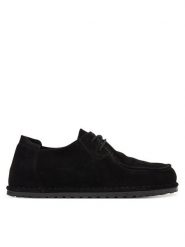 Birkenstock Półbuty Utti Lace 1034385 Czarny. Czarne eleganckie półbuty Birkenstock, bez wzorów, ze skóry, bez obcasa, bez zapięcia. Za 719.99 zł.