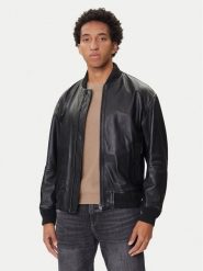BOSS Kurtka skórzana Jobrice 50547545 Czarny Regular Fit. Czarne kurtki Boss, m, bez wzorów, ze skóry, bez kaptura. Za 1,679.00 zł.