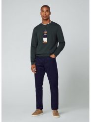 Hackett London Bluza w kolorze ciemnozielonym rozmiar: L. Zielone bluzy Hackett London, l, bez wzorów, z bawełny, bez kaptura. Za 230.00 zł.
