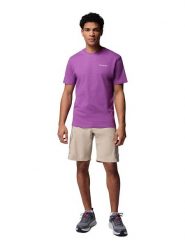 Columbia Koszulka funkcyjna "Barton Springs" w kolorze fioletowym rozmiar: M. Różowe t-shirty sportowe Columbia, bez wzorów, z bawełny, bez ramiączek, outdoorowe. Za 57.20 zł.