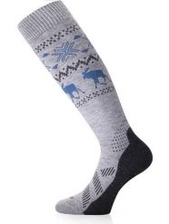 Skarpety narciarskie uniseks Lasting FWW 858 Merino 85%. Szare skarpety LASTING, bez wzorów, z dzianiny. Za 139.90 zł.