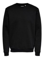 ONLY & SONS Sweter "Ceres" w kolorze czarnym rozmiar: XXL. Czarne swetry nierozpinane Only & Sons, xxl, bez wzorów, z bawełny, bez kołnierzyka, bez ramiączek. Za 73.95 zł.