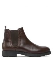 Tommy Hilfiger Sztyblety Elevated Rounded Lth Chelsea FM0FM04183 Brązowy. Brązowe botki sznurowane Tommy Hilfiger, bez wzorów, ze skóry, bez obcasa, bez zapięcia. Za 799.99 zł.