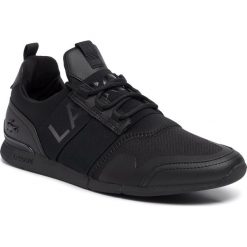 Sneakersy LACOSTE - Menerva Elite 319 1 7-38CMA002302H Blk/Blk. Czarne buty sportowe casual LACOSTE, bez wzorów, z materiału, bez zapięcia. Za 569.00 zł.