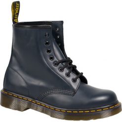 Dr Martens - Buty wysokie 10072410. Niebieskie botki sznurowane Dr. Martens, bez wzorów, z materiału, bez obcasa, bez zapięcia. Za 699.90 zł.