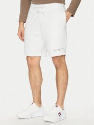 Tommy Hilfiger Szorty sportowe Small Logo MW0MW38698 Biały Regular Fit. Białe krótkie spodenki sportowe Tommy Hilfiger, m, bez wzorów, z bawełny. Za 299.99 zł.