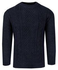 Męski Sweter z Dzianiny Bawełnianej (Knit) - Adriano Guinari - Granatowy. Niebieskie swetry rozpinane Adriano Guinari, na jesień, l, bez wzorów, z bawełny, bez kołnierzyka, bez ramiączek. Za 169.00 zł.
