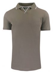 Oryginalna Koszulka Polo - Brave Soul - Taupe (Beż z Szarością). Szare koszulki polo Brave Soul, l, bez wzorów, z bawełny, bez kołnierzyka, bez ramiączek. Za 75.00 zł.
