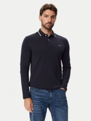 Guess Polo M6BP07 K6195 Granatowy Regular Fit. Niebieskie koszulki polo Guess, m, z aplikacjami, z bawełny, bez kołnierzyka, bez ramiączek. Za 335.99 zł.