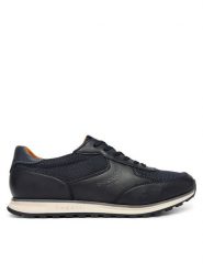 Bugatti Sneakersy 335-A021P-4169 Granatowy. Niebieskie buty sportowe casual Bugatti, bez wzorów, ze skóry, bez zapięcia. Za 359.99 zł.