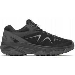 Buty hikingowe dla mężczyzn Merrell Yokota 3. Czarne buty turystyczne Merrell, bez wzorów, bez zapięcia, trekkingowe. Za 359.99 zł.