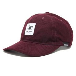 Czapka bejsbolowa - Sztruks - Z recyklingu (Bordowy). Czerwone czapki z daszkiem SURF MONKEY, z aplikacjami, z materiału. Za 159.95 zł.