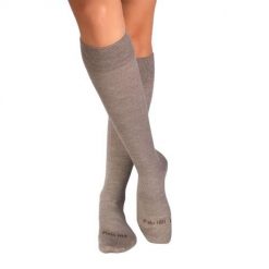 Beżowe skarpetki uciskowe z wełny merynosów 3/4. Brązowe skarpety OEM, bez wzorów, z wełny. W wyprzedaży za 94.89 zł.