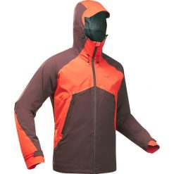 Kurtka turystyczna męska Quechua MH500 wodoodporna. Brązowe kurtki QUECHUA, l, bez wzorów, z elastanu, bez kaptura. Za 379.99 zł.