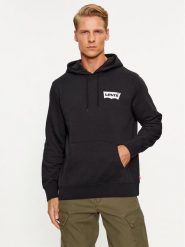 Levi's® Bluza Standard Graphic 38424-0080 Czarny Standard Fit. Czarne bluzy m, bez wzorów, z bawełny, bez kaptura. Za 249.99 zł.
