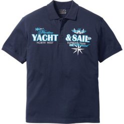 Shirt polo Regular Fit bonprix ciemnoniebieski. Koszulki polo marki bonprix, z nadrukiem, polo. Za 24.99 zł.