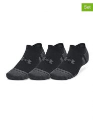 Under Armour Skarpety sportowe (3 pary) "Performance Tech" w kolorze czarno-antracytowym rozmiar: M. Czarne skarpetki sportowe Under Armour, bez wzorów, z materiału. Za 61.60 zł.