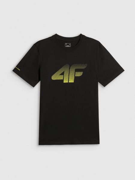 4F T-shirt regular z nadrukiem męski - czarny XL. Czarne t-shirty 4F, m, bez wzorów, z bawełny, bez kołnierzyka, bez ramiączek. Za 69.99 zł.