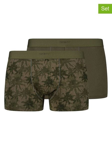 Skiny Bokserki (2 pary) w kolorze khaki rozmiar: M. Brązowe bokserki Skiny, m, bez wzorów. Za 68.95 zł.