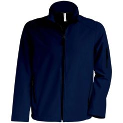 Kurtka Kariban Softshell. Niebieskie kurtki KARIBAN, m, bez wzorów, z elastanu, bez kaptura. Za 213.90 zł.