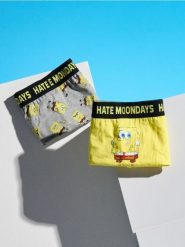 Bokserki 2 pack SpongeBob - wielobarwny. Bokserki Sinsay, l, bez wzorów. Za 29.99 zł.