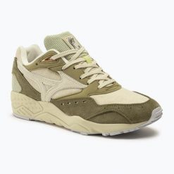 Buty Mizuno Contender Countryside. Zielone buty trekkingowe Mizuno, bez wzorów, bez zapięcia. Za 629.99 zł.