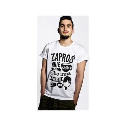 Koszulka Kawa czy Lody ?. Białe t-shirty Łap nas, l, bez wzorów, bez kołnierzyka, bez ramiączek. Za 89.00 zł.