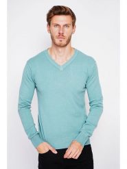 C& Jo Sweter w kolorze błękitnym rozmiar: 50. Niebieskie swetry nierozpinane C& Jo, bez wzorów, z kaszmiru, bez kołnierzyka, bez ramiączek. Za 165.99 zł.