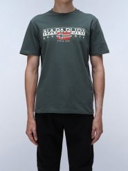 Napapijri Koszulka w kolorze zielonym rozmiar: L. Zielone bezrękawniki Napapijri, l, bez wzorów, z bawełny, bez kołnierzyka, bez ramiączek. Za 92.42 zł.