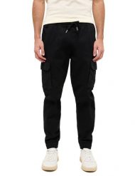 Męskie Spodnie Materiałowe Mustang Style Paris Jogger Cargo Black Beauty 1015896 4185. Czarne joggery i bojówki Mustang, l, bez wzorów, z materiału. Za 219.99 zł.