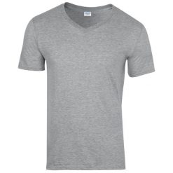 Męska Koszulka Krótki Rękaw Soft Style. Czarne bluzki z długim rękawem GILDAN, m, bez wzorów, bez kołnierzyka, bez ramiączek. Za 40.99 zł.