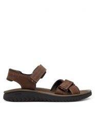 Clarks Sandały Wesley Shore 26182009 Brązowy. Brązowe sandały Clarks, ze skóry, bez zapięcia. Za 269.99 zł.