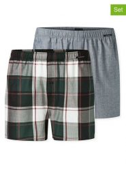 Schiesser Bokserki (2 pary) w kolorze zielonym rozmiar: S. Zielone bokserki Schiesser, s, bez wzorów, z bawełny. Za 56.99 zł.