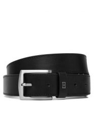 Tommy Hilfiger Pasek Denton Square Buckle Leather Belt AM0AM14188 Czarny. Czarne paski Tommy Hilfiger, bez wzorów, ze skóry. Za 259.99 zł.