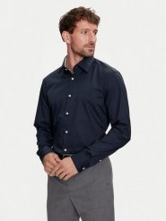 Boss Koszula H-Hank-Kent-C3-214 50512652 Granatowy Slim Fit. Niebieskie koszule Boss, m, bez wzorów, z bawełny, bez kołnierzyka, bez ramiączek. Za 269.99 zł.