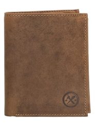 HIDE & STITCHES Skórzany portfel w kolorze jasnobrązowym - 9 x 12 x 2,5 cm rozmiar: onesize. Brązowe portfele HIDE & STITCHES, bez wzorów, z materiału. Za 82.99 zł.