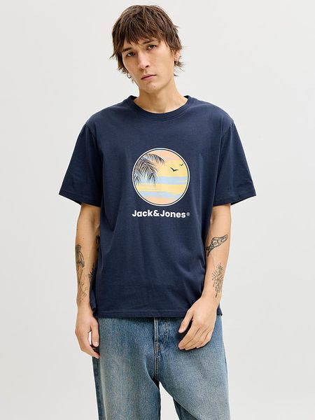 Jack & Jones Koszulka "Perry" w kolorze granatowym rozmiar: XL. Niebieskie bezrękawniki Jack & Jones, xl, bez wzorów, z bawełny, bez kołnierzyka, bez ramiączek. Za 48.73 zł.