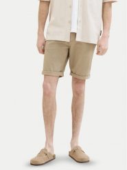Tom Tailor Szorty materiałowe 1040227 Beżowy Slim Fit. Brązowe szorty Tom Tailor, m, bez wzorów, z bawełny. Za 99.99 zł.
