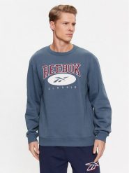 Reebok Bluza Archive Essentials IM1531 Niebieski Regular Fit. Niebieskie bluzy Reebok, m, bez wzorów, z bawełny, bez kaptura. Za 169.99 zł.