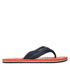Japonki Tommy Hilfiger. Niebieskie japonki Tommy Hilfiger, bez wzorów. Za 179.99 zł.