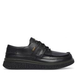 Półbuty ECCO. Czarne eleganckie półbuty ecco, bez wzorów, z gore-texu, bez obcasa, bez zapięcia. Za 849.99 zł.