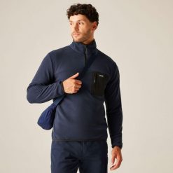 Frankie Half Zip Męski polar turystyczny. Niebieskie bluzy z polaru Regatta, m, bez wzorów, z polaru, bez kaptura. Za 139.99 zł.